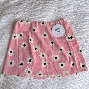 Princess Polly pink floral mini skirt